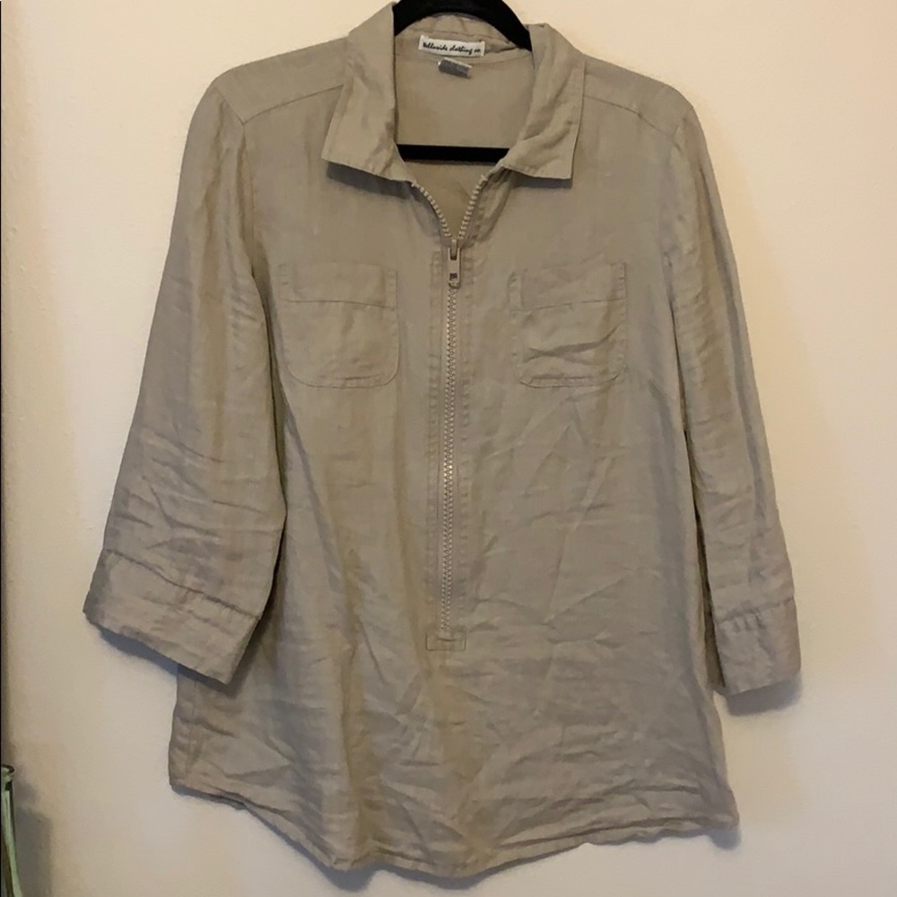 100% Linen Utility Style Shirt